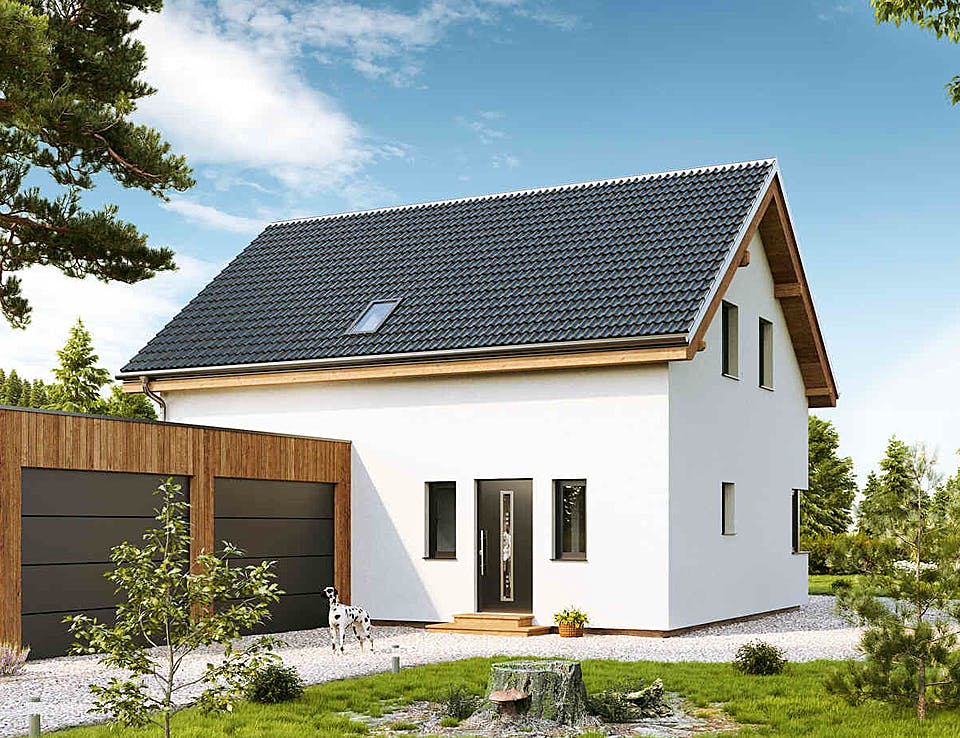 Fertighaus Family Emotion von VARIO-HAUS Schlüsselfertig ab 311490€, Satteldach-Klassiker Außenansicht 2