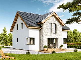 Fertighaus Family Emotion von Vario-Haus - Deutschland Schlüsselfertig ab 376930€, Satteldach-Klassiker Außenansicht 2