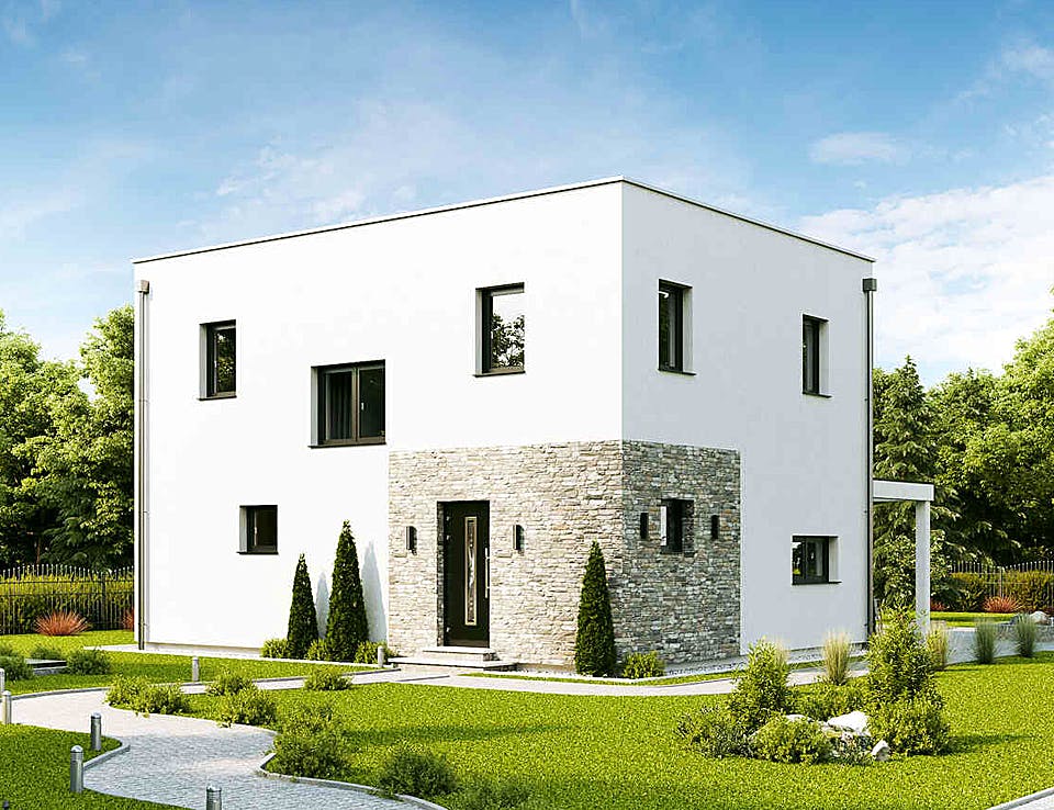 Fertighaus Family Flex von Vario-Haus - Österreich Schlüsselfertig ab 291240€, Cubushaus Außenansicht 1