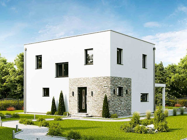 Fertighaus Family Flex von Vario-Haus - Österreich Schlüsselfertig ab 291240€, Cubushaus Außenansicht 1