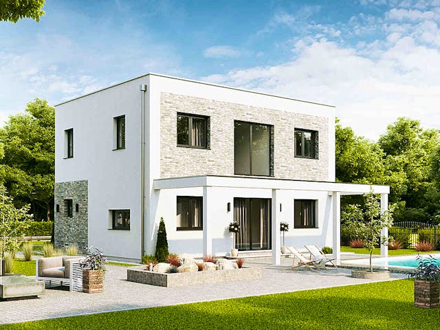 Fertighaus Family Flex von Vario-Haus - Deutschland Schlüsselfertig ab 372300€, Cubushaus Außenansicht 1 Fertighaus Family Flex von Vario-Haus - Deutschland Schlüsselfertig ab 372300€, Cubushaus Außenansicht 1