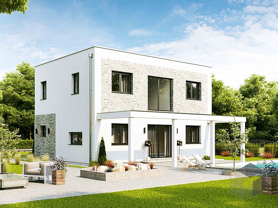 Fertighaus Family Flex von Vario-Haus - Deutschland Schlüsselfertig ab 313020€, Cubushaus Außenansicht 1