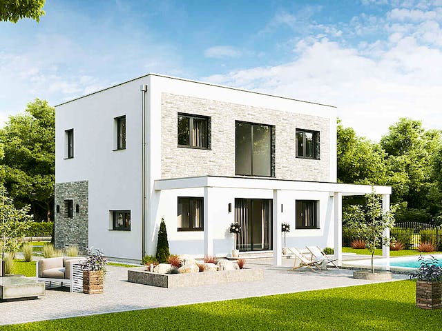 Fertighaus Family Flex von Vario-Haus - Österreich Schlüsselfertig ab 291240€, Cubushaus Außenansicht 2
