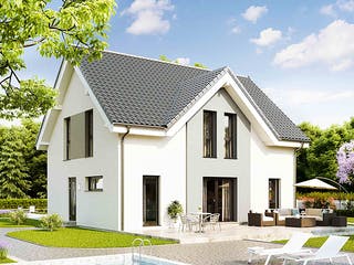 Fertighaus Family Open von Vario-Haus - Österreich Schlüsselfertig ab 354340€, Satteldach-Klassiker Außenansicht 1