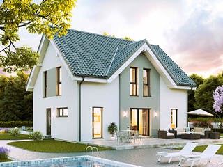 Fertighaus Family Open von Vario-Haus - Österreich Schlüsselfertig ab 354340€, Satteldach-Klassiker Außenansicht 3
