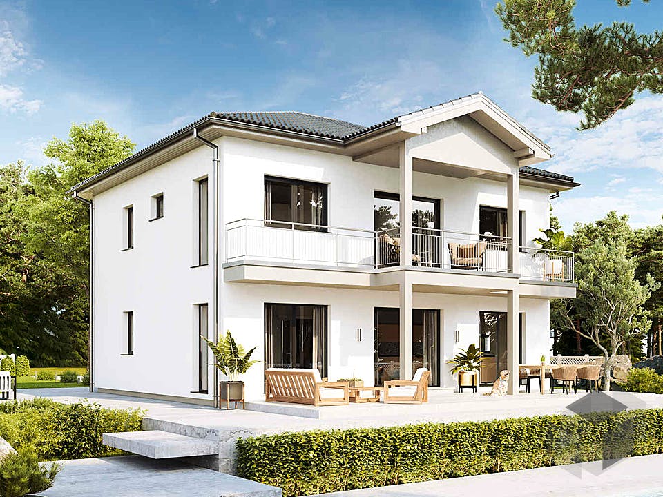 Fertighaus New Design Five von Vario-Haus - Deutschland Schlüsselfertig ab 328072€, Stadtvilla Außenansicht 1