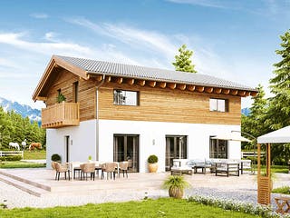 Fertighaus New Design Novum von Vario-Haus - Österreich Schlüsselfertig ab 411940€, Satteldach-Klassiker Außenansicht 2