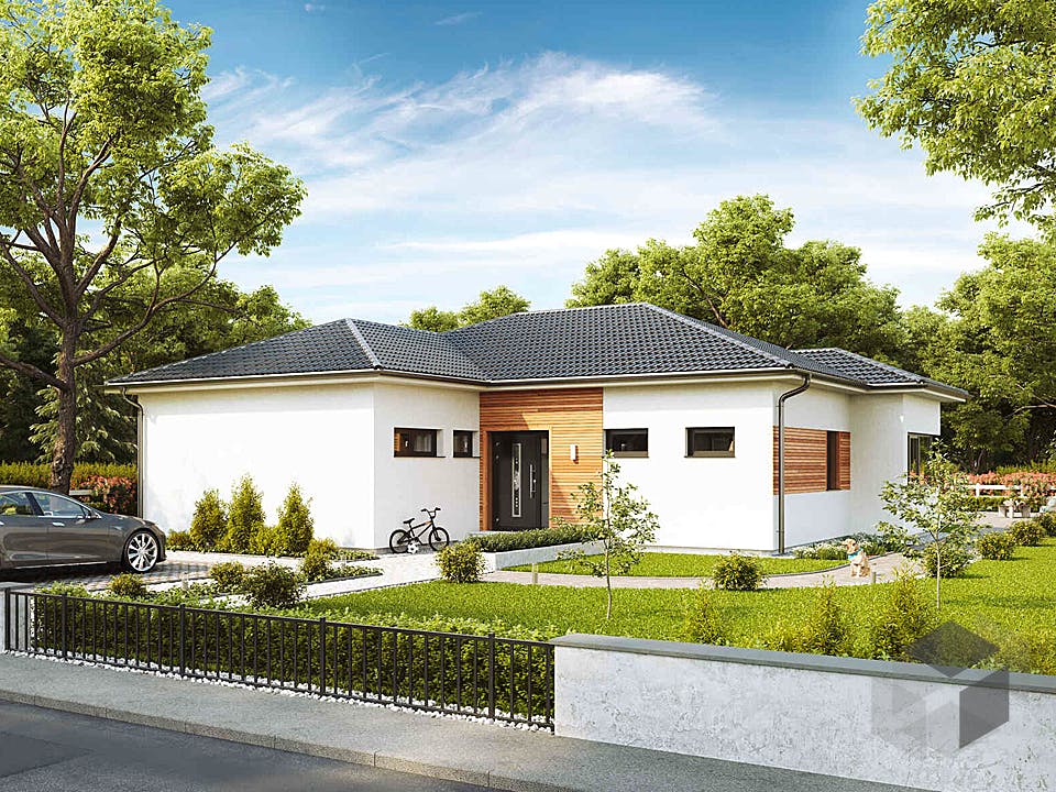 Bungalow S141 mit Einliegerwohnung von VARIO-HAUS Außenansicht