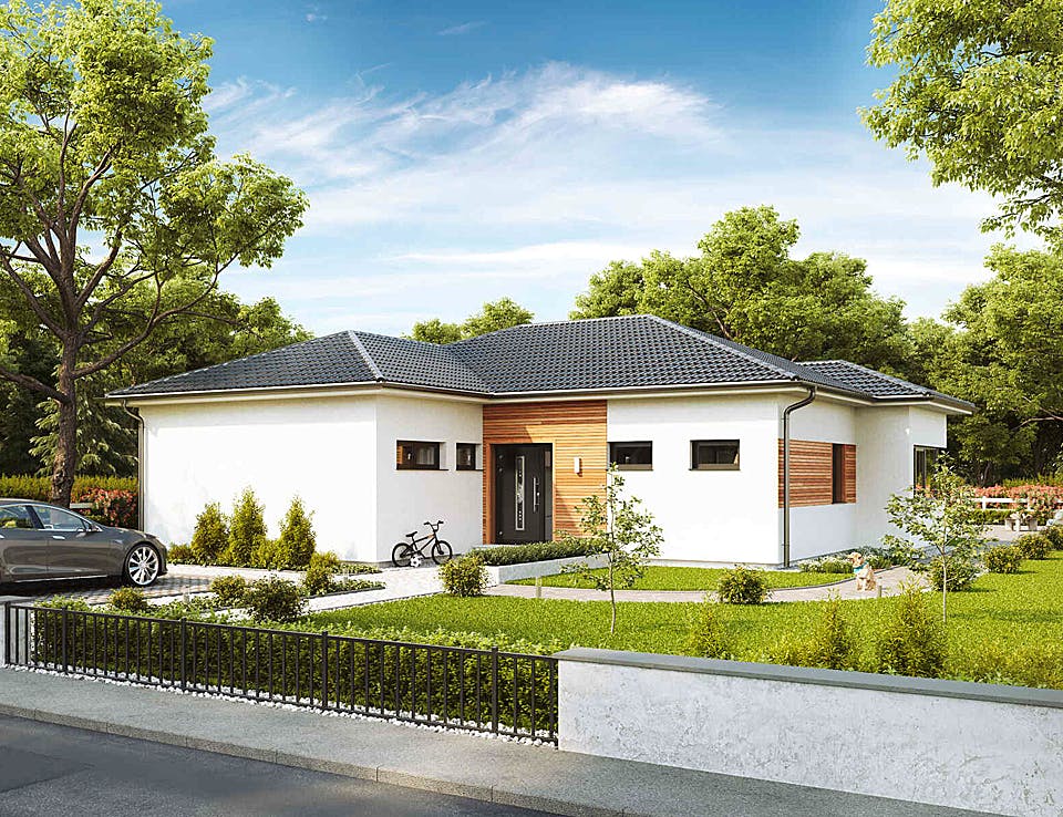 Fertighaus Bungalow S141 LARGE von Vario-Haus - Österreich Schlüsselfertig ab 353510€, Bungalow Außenansicht 2