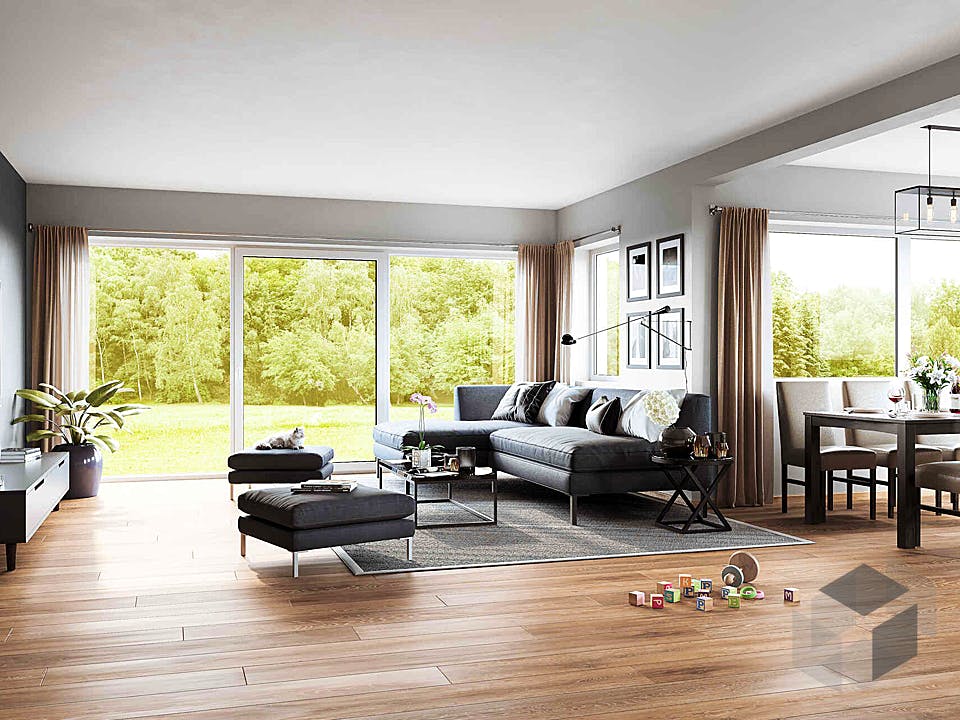Bungalow S141 LARGE von VARIO-HAUS Innenansicht