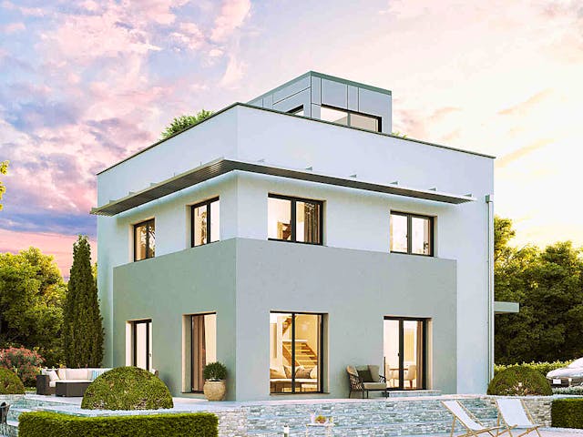 Fertighaus New Design Sky View von Vario-Haus - Österreich Schlüsselfertig ab 450280€, Cubushaus Außenansicht 3
