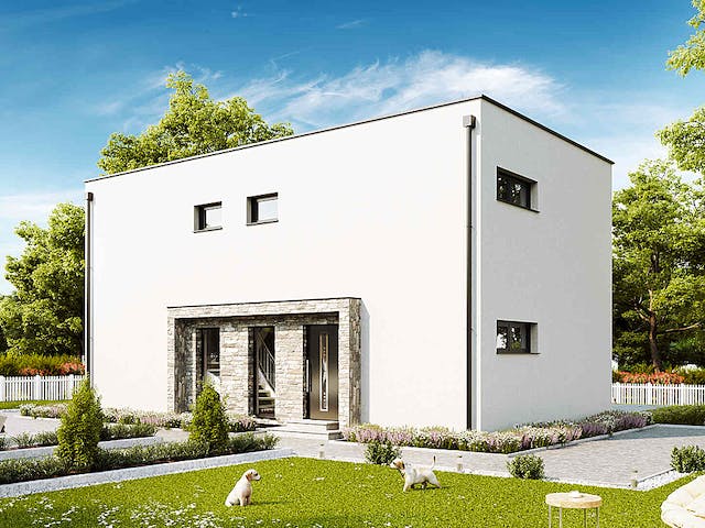 Fertighaus New Design Solair von Vario-Haus - Deutschland Schlüsselfertig ab 377810€, Cubushaus Außenansicht 1