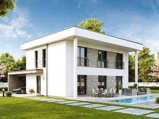 Fertighaus New Design Sunrise von Vario-Haus - Österreich Schlüsselfertig ab 441230€, Cubushaus Außenansicht 2