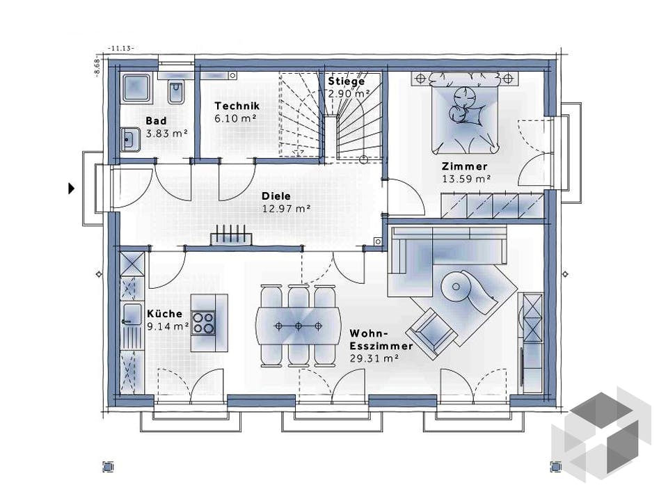 New Design Sunrise von VARIO-HAUS Grundriss