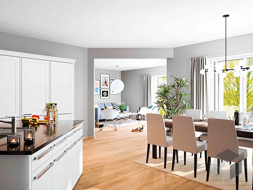 Bungalow W136 von VARIO-HAUS Innenansicht