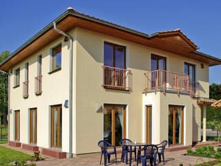 Fertighaus VarioToscana 128 von VarioSelf, Satteldach-Klassiker Außenansicht 1