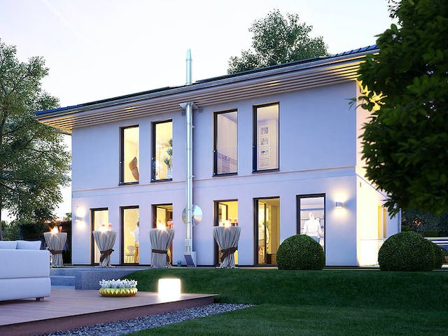Massivhaus life designed by Jette Joop von Viebrockhaus Schlüsselfertig ab 396950€, Stadtvilla Außenansicht 3