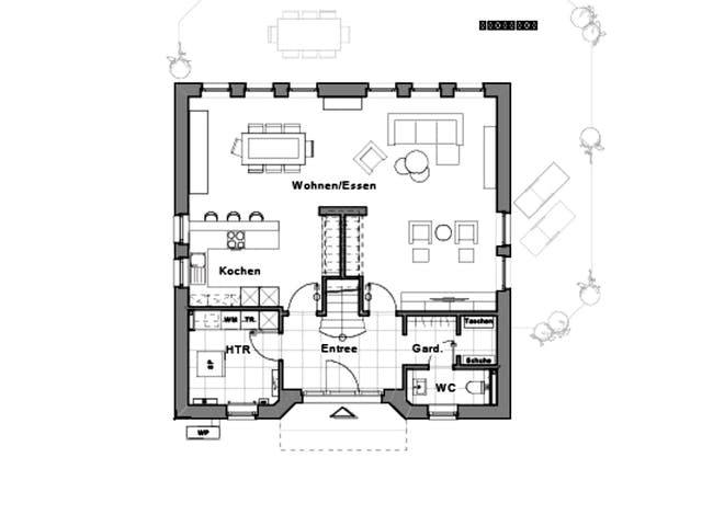 Massivhaus life designed by Jette Joop von Viebrockhaus Schlüsselfertig ab 396950€, Stadtvilla Grundriss 1