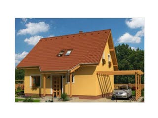 Massivhaus Vega 128 von CMF Creativ Massiv Flexibel HAUSBAU Schlüsselfertig ab 179750€, Satteldach-Klassiker Außenansicht 1