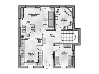 Massivhaus Veneratio von AUREA Massivhaus, Satteldach-Klassiker Grundriss 1