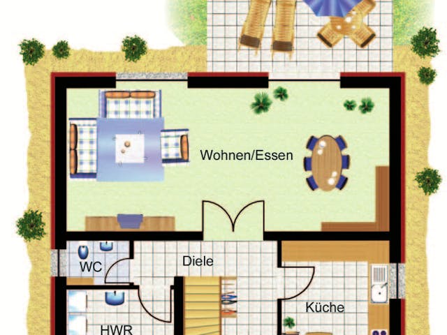 Massivhaus Veneto von VARIANT-HAUS Bausatzhaus ab 39440€, Satteldach-Klassiker Grundriss 1