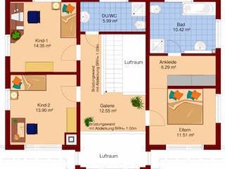 Fertighaus VENTUR 320 von FingerHaus, Pultdachhaus Grundriss 1