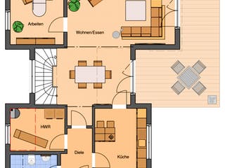 Fertighaus VENTUR 400 von FingerHaus, Pultdachhaus Grundriss 1