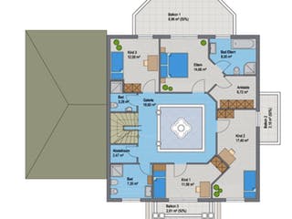 Massivhaus Villa Verano von ARGISOL-Bausysteme Bausatzhaus ab 74000€, Stadtvilla Grundriss 1