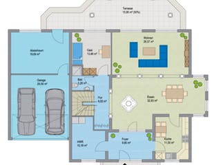 Massivhaus Villa Verano von ARGISOL-Bausysteme Bausatzhaus ab 74000€, Stadtvilla Grundriss 2