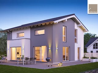 Massivhaus Familienhaus Vero von Kern-Haus Schlüsselfertig ab 396900€, Satteldach-Klassiker Außenansicht 2