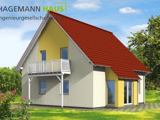 Fertighaus Verso von Hagemann Haus Schlüsselfertig ab 208100€, Satteldach-Klassiker Außenansicht 3