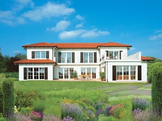 Fertighaus Villa Mediterrana von Keitel-Haus, Stadtvilla Außenansicht 1