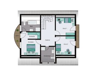 Fertighaus Villingen-Schwenningen von STREIF Haus, Satteldach-Klassiker Grundriss 2