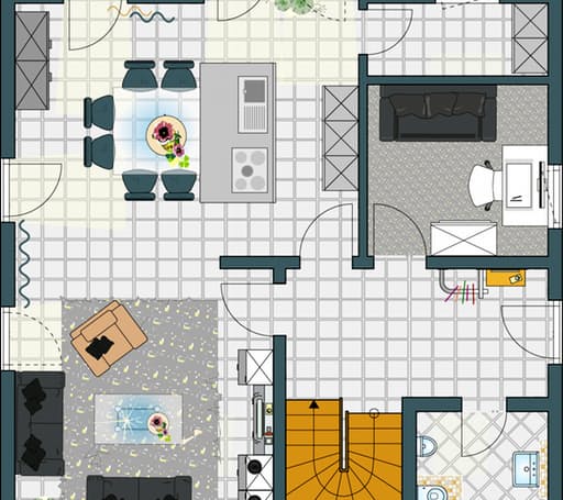 Fertighaus MH Gründau - VIO von FingerHaus Schlüsselfertig ab 339678€, Satteldach-Klassiker Grundriss 1