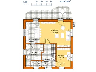Massivhaus Toskana V 140 von Virtus Massivhaus Schlüsselfertig ab 175900€, Stadtvilla Grundriss 1
