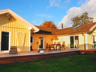 Blockhaus Visby von Fjorborg Häuser Ausbauhaus ab 226684€, Blockhaus Außenansicht 2