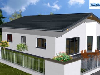 Massivhaus Vita 100 SD von EUROMAC 2 S.A.S. Bausatzhaus ab 43506€, Satteldach-Klassiker Außenansicht 1