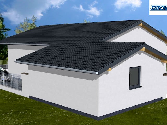 Massivhaus Vita 100 SD von EUROMAC 2 S.A.S. Bausatzhaus ab 43506€, Satteldach-Klassiker Außenansicht 4