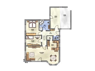 Massivhaus Vita 100 SD von EUROMAC 2 S.A.S. Bausatzhaus ab 43506€, Satteldach-Klassiker Grundriss 2