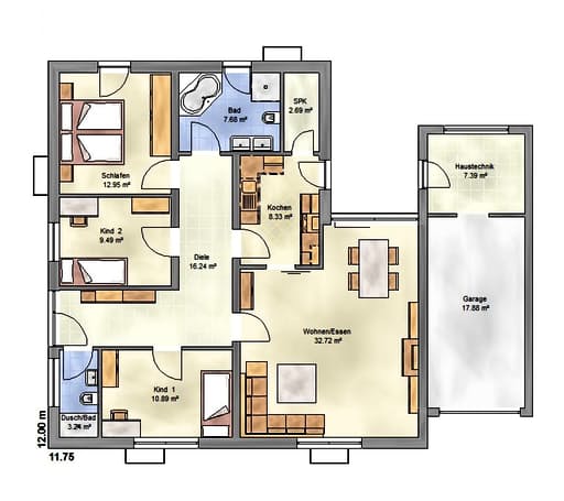 Einfamilienhaus Vita 130 FD von EUROMAC 2 Fertighaus.de