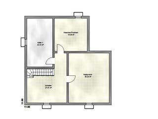 Massivhaus Vita 130 FD von EUROMAC 2 S.A.S. Bausatzhaus ab 29985€, Bungalow Grundriss 2