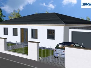 Massivhaus Vita 90 WD von EUROMAC 2 S.A.S. Bausatzhaus ab 37187€, Bungalow Außenansicht 2