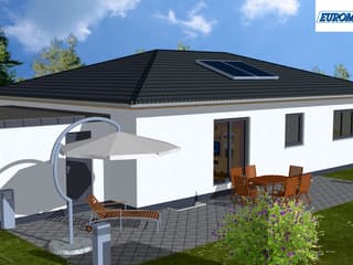 Massivhaus Vita 90 WD von EUROMAC 2 S.A.S. Bausatzhaus ab 37187€, Bungalow Außenansicht 3