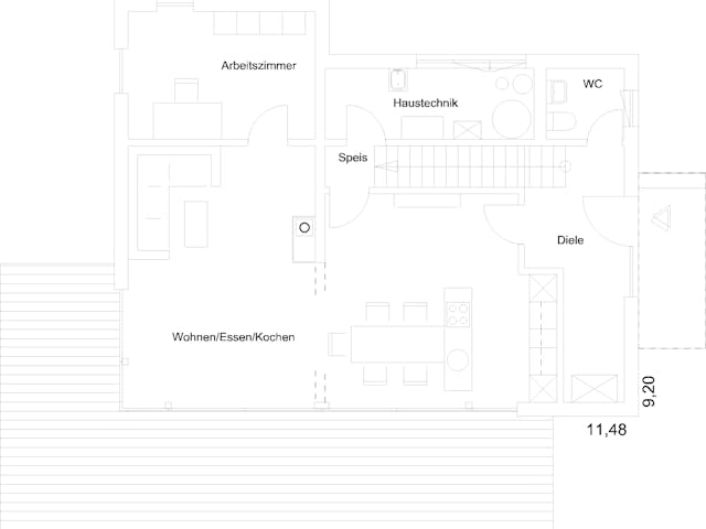 Fertighaus Vita-Cube - MH Fellbach von Regnauer Hausbau Schlüsselfertig ab 456700€, Cubushaus Grundriss 1