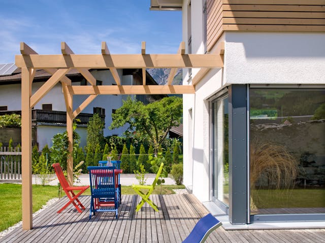 Fertighaus Volders von Regnauer Hausbau Schlüsselfertig ab 261445€, Pultdachhaus Außenansicht 2