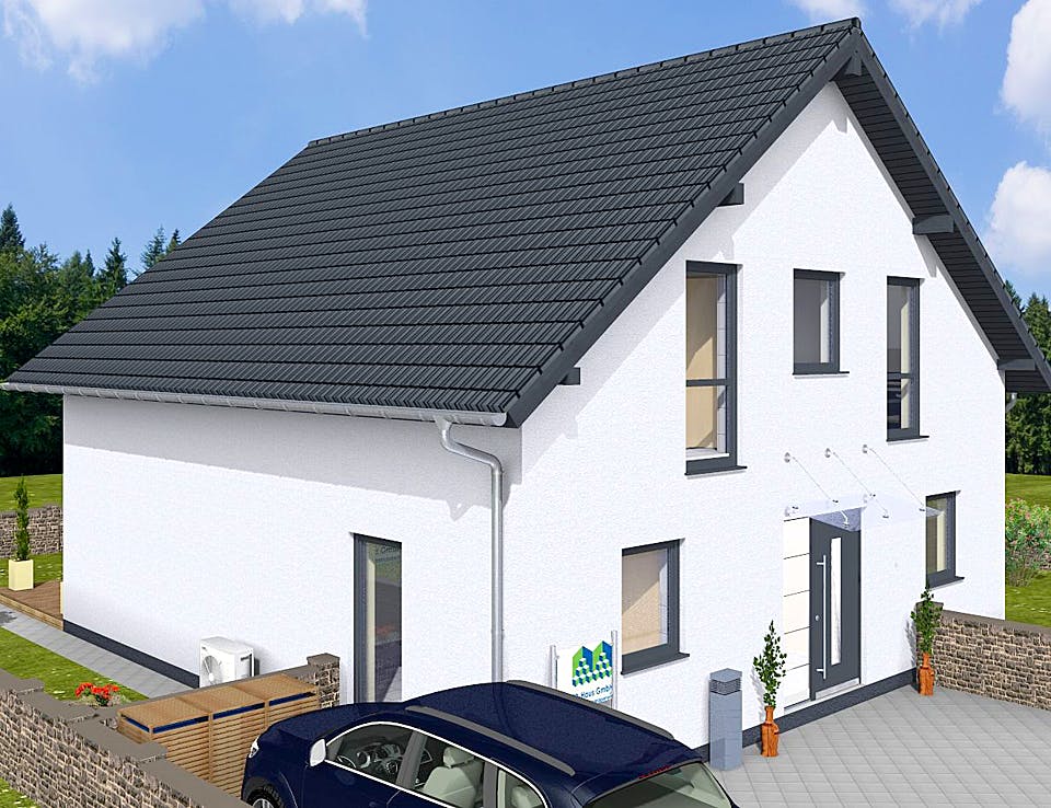 Massivhaus Basic 160 SD von Wäller-Haus, Satteldach-Klassiker Außenansicht 2