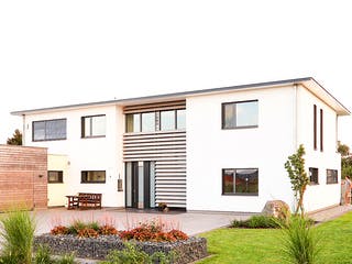 Fertighaus Waldeck von Becker 360 Schlüsselfertig ab 528100€, Cubushaus Außenansicht 4