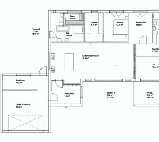 Luxhaus Walmdach 167 Floorplan 1