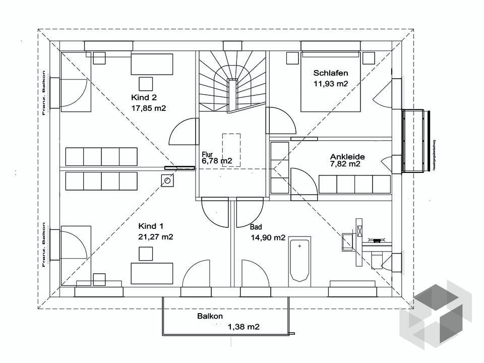 Walmdach 174 von LUXHAUS Grundriss