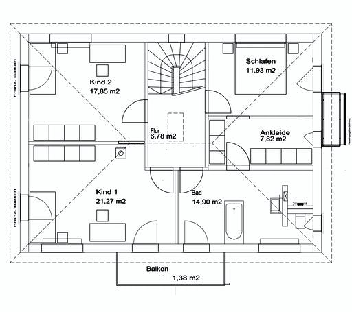 Luxhaus Walmdach 175 Floorplan 2